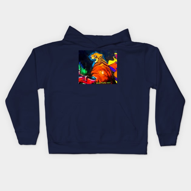 Tiger Graffiti Kids Hoodie by Kater